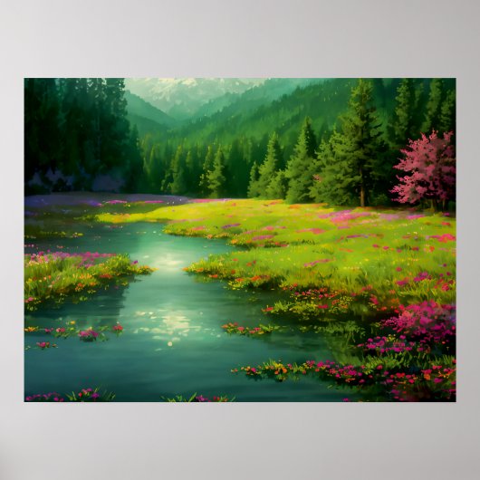 Bloemen in de Glade: Forest Delight Poster (Voorkant)