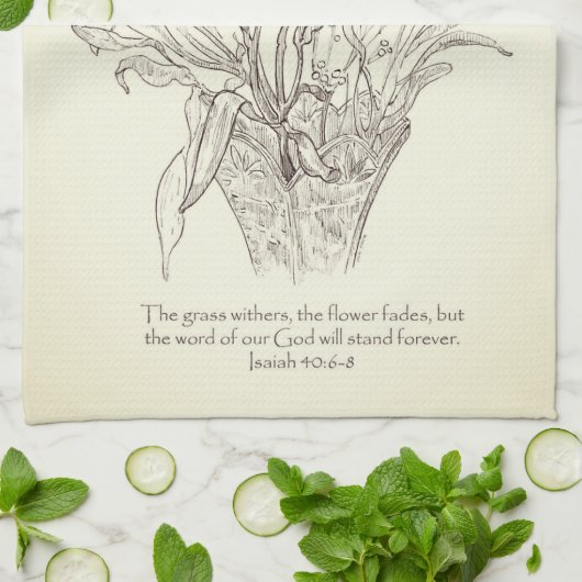 Bloemen in de handdoek van Dish van de Manuscript  (Gevouwen)