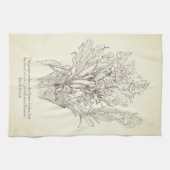 Bloemen in de handdoek van Dish van de Manuscript  (Horizontaal)