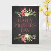 Bloemen in de Kaart Bloom Chalkboard Moederdag (Gele Bloem)