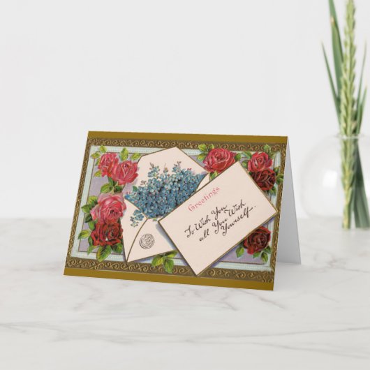 Bloemen in de Kaart van de post - Birthday (Voorkant)