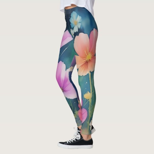 Bloemen in de kosmos leggings (Links)