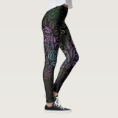 Bloemen in de nacht Leggings (Rechts)