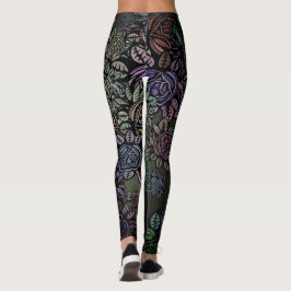 Bloemen in de nacht Leggings