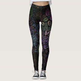 Bloemen in de nacht Leggings