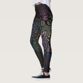 Bloemen in de nacht Leggings (Links)