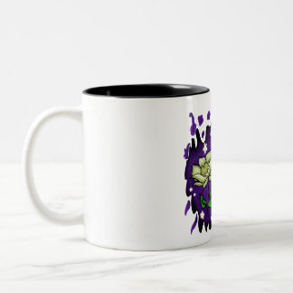 Bloemen in de nacht tweekleurige koffiemok
