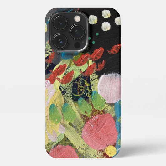Bloemen in de Night iPhone case Hoesje (Achterkant)