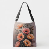 Bloemen in de schemering crossbody tas (Voorkant)