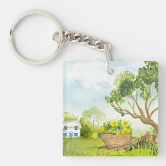 Bloemen in de Sleutelhanger van het landschap van (Voorkant)