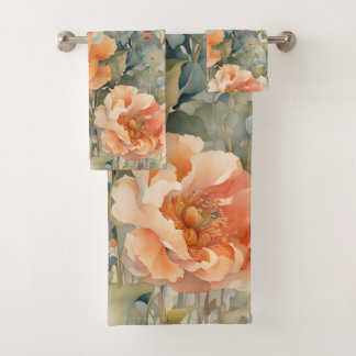 Bloemen in de tuin bad handdoek