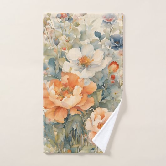 Bloemen in de tuin bad handdoek (Handdoek)