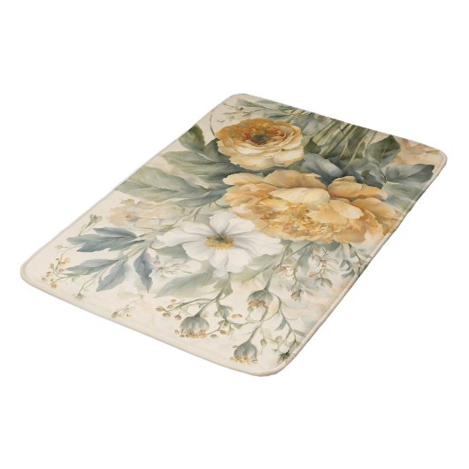 Bloemen in de tuin badmat (Gekanteld)