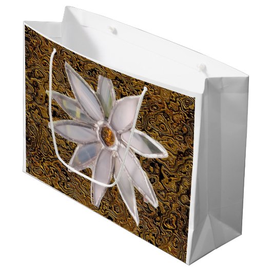 "Bloemen in de Uitstalkast" (Groot) Cadeautas (Voorkant Gekanteld)