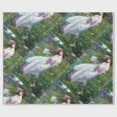 Bloemen in de wind, John William Waterhouse Cadeaupapier (Vlak)