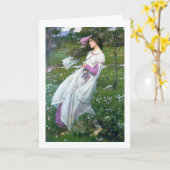 Bloemen in de wind, John William Waterhouse Kaart (Gele Bloem)