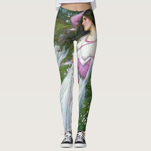 Bloemen in de wind, John William Waterhouse Leggings (Voorkant)