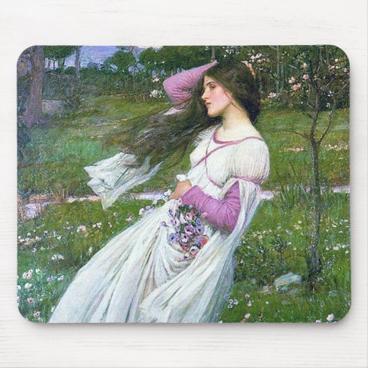 Bloemen in de wind, John William Waterhouse Muismat (Voorkant)