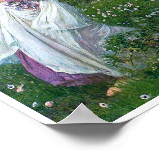 Bloemen in de wind, John William Waterhouse Poster (Hoek)