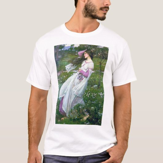 Bloemen in de wind, John William Waterhouse T-shirt (Voorkant)