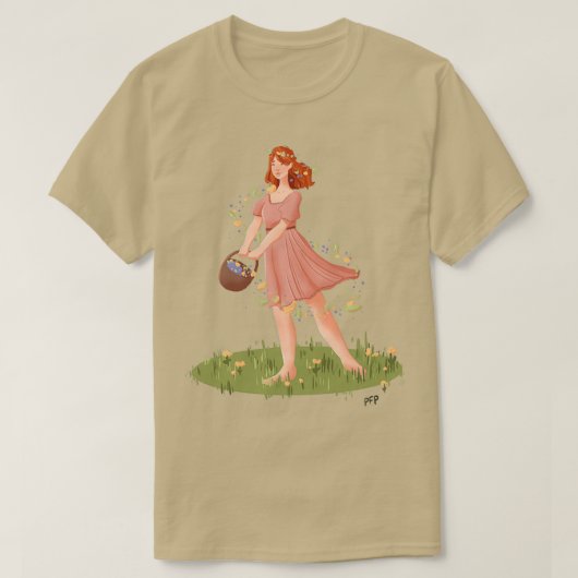 bloemen in de wind t-shirt (Design voorkant)