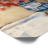 Bloemen in een blauwe vaas | Christopher Wood Poster (Hoek)