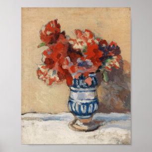 Bloemen in een blauwe vaas   Christopher Wood Poster