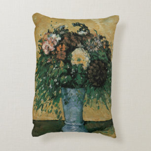 Bloemen in een blauwe vaas door Paul Cezanne Vinta Accent Kussen