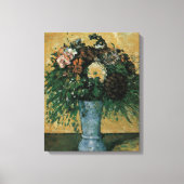 Bloemen in een blauwe vaas door Paul Cezanne Vinta Canvas Afdruk (Voorkant)