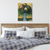Bloemen in een blauwe vaas door Paul Cezanne Vinta Canvas Afdruk (Insitu (Slaapkamer))