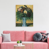 Bloemen in een blauwe vaas door Paul Cezanne Vinta Canvas Afdruk (Insitu (Woonkamer))