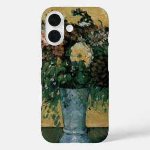 Bloemen in een blauwe vaas door Paul Cezanne Vinta iPhone 16 Hoesje