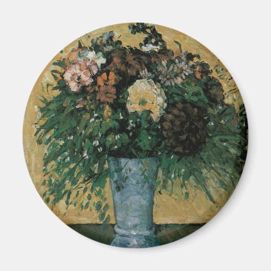 Bloemen in een blauwe vaas door Paul Cezanne Vinta Magneet (Voorkant)