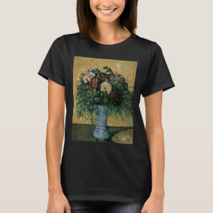 Bloemen in een blauwe vaas door Paul Cezanne Vinta T-shirt