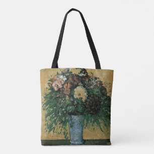 Bloemen in een blauwe vaas door Paul Cezanne Vinta Tote Bag