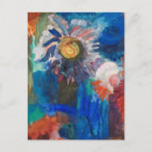 Bloemen in een blauwe vaas | Fritz Schaefler Briefkaart (Voorkant)