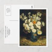 Bloemen in een Blauwe Vaas, Vincent van Gogh Briefkaart (Voorkant / Achterkant)