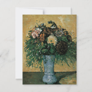 Bloemen in een Blauwe Vase door Paul Cezanne  Art
