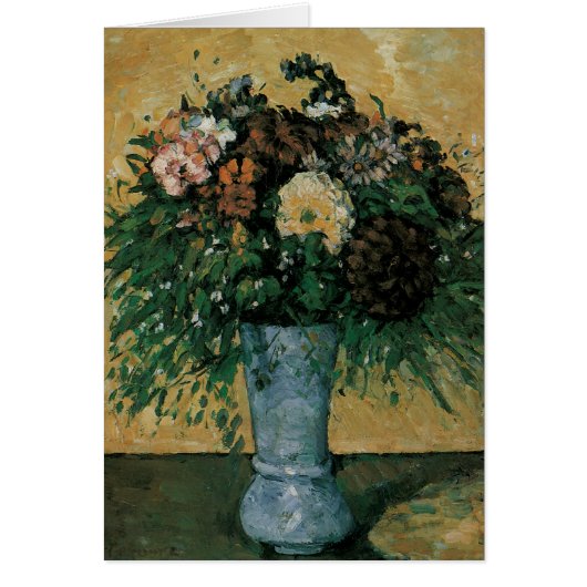 Bloemen in een Blauwe Vase door Paul Cezanne  Art (Voorkant)