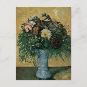 Bloemen in een Blauwe Vase door Paul Cezanne  Art Briefkaart