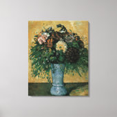 Bloemen in een Blauwe Vase door Paul Cezanne  Art Canvas Afdruk (Voorkant)