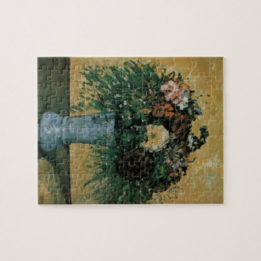 Bloemen in een Blauwe Vase door Paul Cezanne  Art Legpuzzel (Horizontaal)