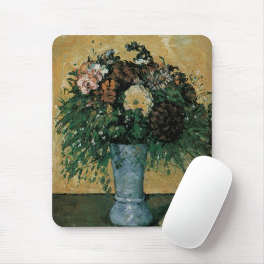 Bloemen in een Blauwe Vase door Paul Cezanne  Art Muismat (Met muis)