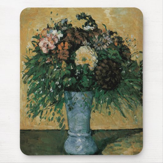 Bloemen in een Blauwe Vase door Paul Cezanne  Art Muismat (Voorkant)