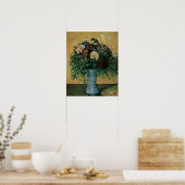 Bloemen in een Blauwe Vase door Paul Cezanne  Art Poster (Keuken)