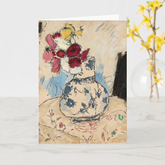 Bloemen in een bloemenvaas | Tadeusz Makowski Kaart (Gele Bloem)