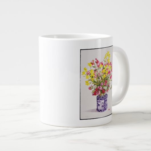 Bloemen in een Chinese pot Grote Koffiekop (Voorkant rechts)