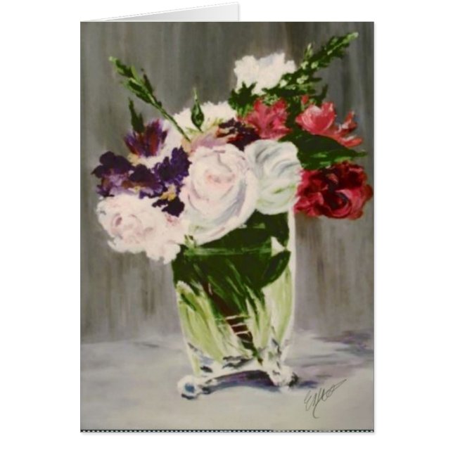 Bloemen in een Crystal Vase (Voorkant)