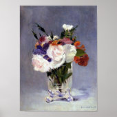 Bloemen in een Crystal Vase Fine Art Poster (Voorkant)