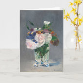 Bloemen in een Crystal Vase Manet Impressionist Kaart (Gele Bloem)